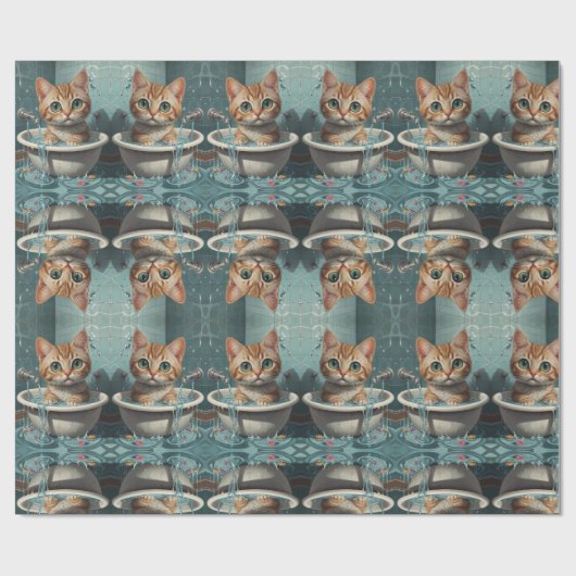 Papier Cadeau Bouddhas dans un bain (Plat)