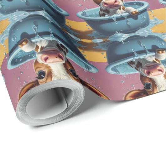 Papier Cadeau Bouddhas dans un bain (Coin rond)