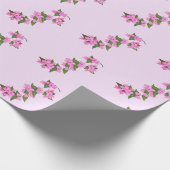 Papier Cadeau Bougainvillea vignes arrière - plan personnalisabl (Coin)