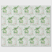 Papier Cadeau Bouges de rose verte Holly (Plat)