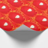 Papier Cadeau Bougie rouge, flamme, Bougie, Amour de Noël (Coin)