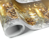 Papier Cadeau Bougies (Coin rond)
