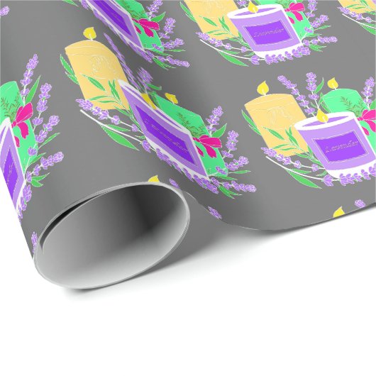 Papier Cadeau Bougies (Coin rond)
