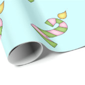 Papier Cadeau Bougies d'anniversaire - Deux ans (Coin rond)