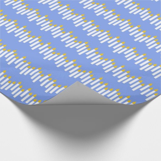 Papier Cadeau Bougies de Hanoukka sur l'enveloppe de cadeau (Coin)