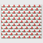 Papier Cadeau Bougies de Noël (Plat)