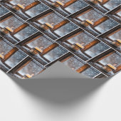 Papier Cadeau Bougies De Noël En Neige (Coin)