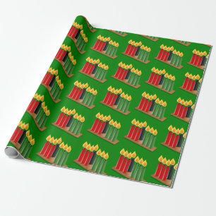 Papier Cadeau Bougies heureuses de Kwanzaa