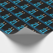 Papier Cadeau Bougies Le 21E Anniversaire (Coin)