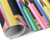 Papier Cadeau Bougies Lit Anniversaire Avec Confetti (Coin rond)