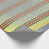 PAPIER CADEAU BOUILLOIRE DE CADEAUX VINTAGES STRIPES DÉTRESSÉES (Coin)