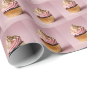 Papier Cadeau Boulangerie Cupcake (Coin rond)