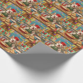 Papier Cadeau Boulangerie de Noël Bull Terrier (Coin)