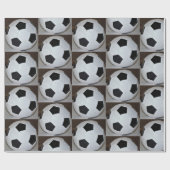 Papier Cadeau Boule de football (Plat)