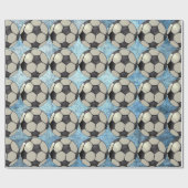 Papier Cadeau Boule de football Sky Blue 1 (Plat)