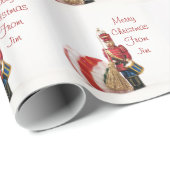 Papier Cadeau Boule de garçon et de Noël de batteur (Coin rond)