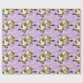 Papier Cadeau boule de luv burd'une plumes (Plat)