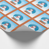 Papier Cadeau Boule de neige de Noël avec neige (Coin)