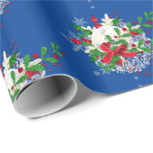 Papier Cadeau Boule de neige et rubans (Coin rond)