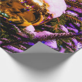 Papier Cadeau Boule de Noël Jaune (Coin)