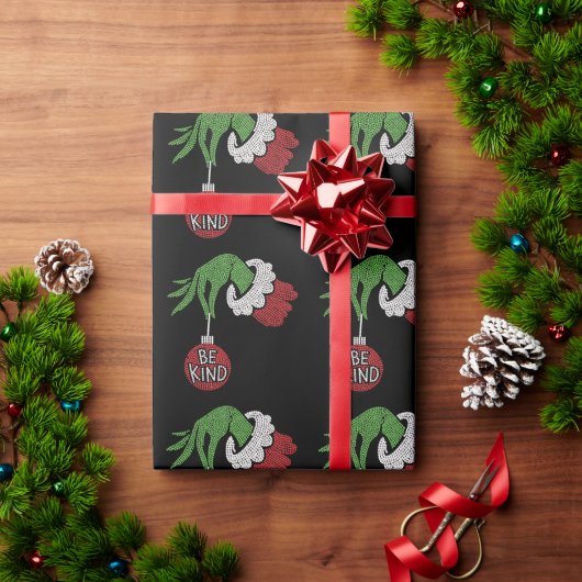 Papier Cadeau Boule de Noël Jingle Bell Strass (Cadeau de vacances)