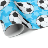 Papier Cadeau Boule de soccer personnalisable (Coin rond)