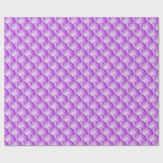 Papier Cadeau Boule Disco Violet (Plat)