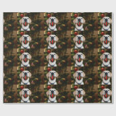 Papier Cadeau Boule jaune de Noël de laboratoire (Plat)