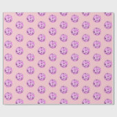 Papier Cadeau Boule moderne rose violet Disco Motif Pastel rose (Plat)