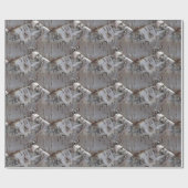 Papier Cadeau Bouleau courbe écorce rustique (Plat)