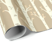Papier Cadeau Bouleaux (Coin rond)