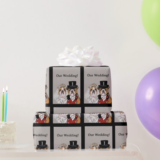 Papier Cadeau Bouledogue (Cadeaux de fête)