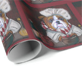 Papier Cadeau Bouledogue  (Coin rond)