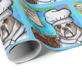Papier Cadeau Bouledogue (Coin rond)