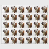 Papier Cadeau Bouledogue (Plat)