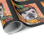 Papier Cadeau Bouledogue (Coin rond)