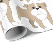 Papier Cadeau Bouledogue anglais (Coin rond)