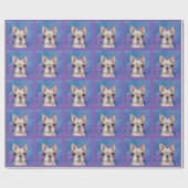 PAPIER CADEAU BOULEDOGUE FRANÇAIS (Plat)