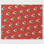 Papier Cadeau Bouledogue français (Plat)