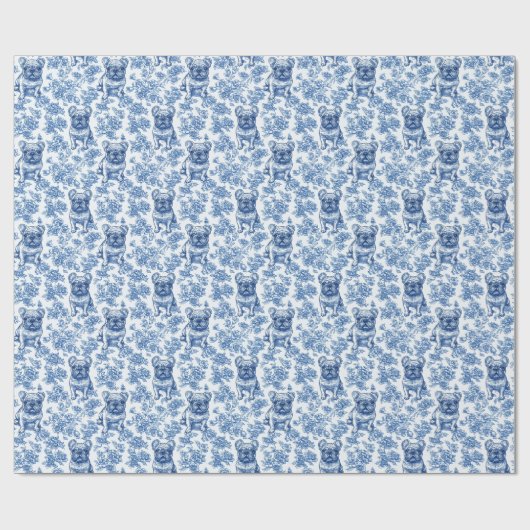 Papier Cadeau Bouledogue français (Plat)