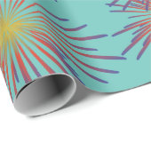 Papier Cadeau Bouledogue français feu d'artifice French Bulldog (Coin rond)