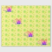 Papier Cadeau Bouledogue français néon French Bulldog (Plat)