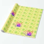 Papier Cadeau Bouledogue français néon French Bulldog (Déroulé)