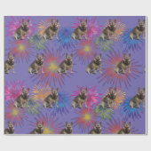 Papier Cadeau Bouledogue français Nouvel An French Buldog (Plat)