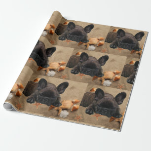 Papier Cadeau Bouledogue français sur la plage French Bulldog