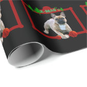 Papier Cadeau Bouledogues français Noël Bouledogue français (Coin rond)