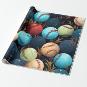 Papier Cadeau Boules de base multicolores (Déroulé)
