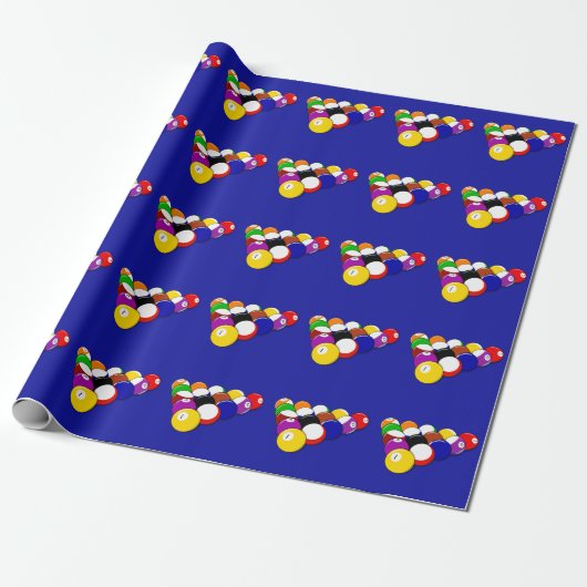 Papier Cadeau Boules de billard (Déroulé)