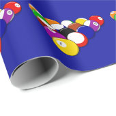 Papier Cadeau Boules de billard (Coin rond)