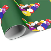 Papier Cadeau Boules de billard (Coin rond)